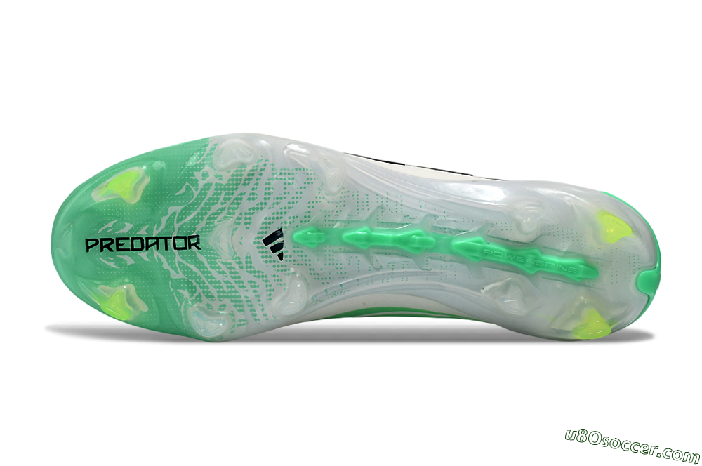 Adidas Predator 26 Elite Laceless FG Firm Ground Soccer Cleats - Green/Highlighter Green/Black 6