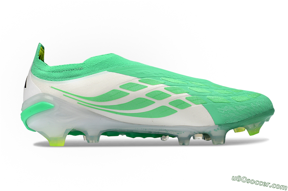 Adidas Predator 26 Elite Laceless FG Firm Ground Soccer Cleats - Green/Highlighter Green/Black 7