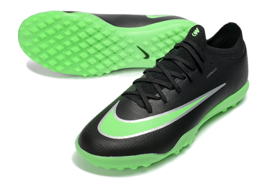 Nike Air Zoom Mercurial Vapor 17 Elite TF Artificial Turf Soccer Shoes - Black/Neon Green/Metallic Silver