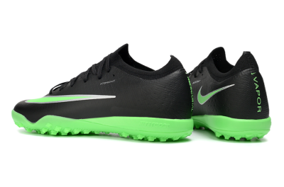 Nike Air Zoom Mercurial Vapor 17 Elite TF Artificial Turf Soccer Shoes - Black/Neon Green/Metallic Silver
