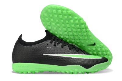 Nike Air Zoom Mercurial Vapor 17 Elite TF Artificial Turf Soccer Shoes - Black/Neon Green/Metallic Silver