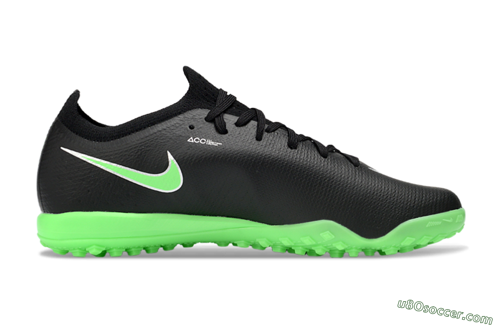 Nike Air Zoom Mercurial Vapor 17 Elite TF Artificial Turf Soccer Shoes - Black/Neon Green/Metallic Silver 5