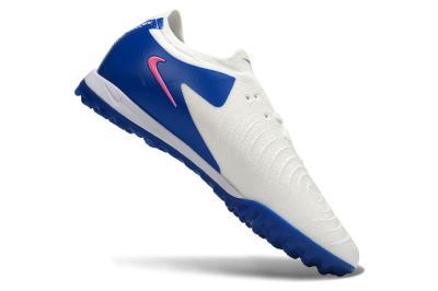 Nike Phantom GX 2 Elite TF Artificial Turf Soccer Shoes - White/Electric Blue/Flame Pink