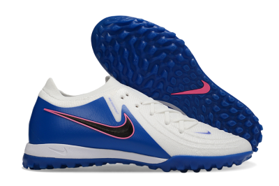 Nike Phantom GX 2 Elite TF Artificial Turf Soccer Shoes - White/Electric Blue/Flame Pink