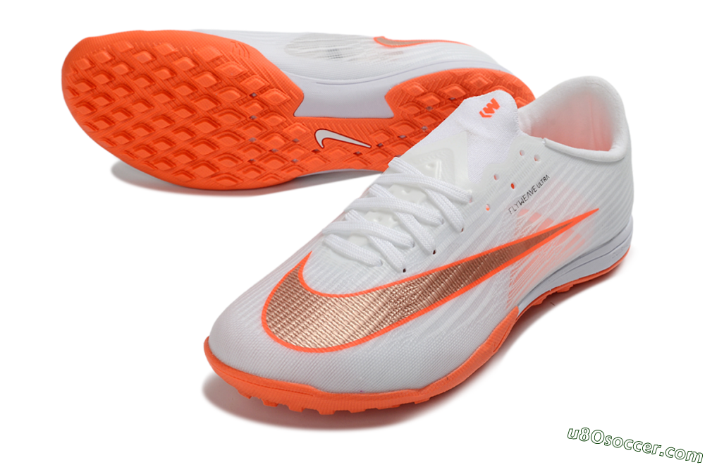 Nike Air Zoom Mercurial Superfly 11 Elite TF Artificial Turf Soccer Shoes - White/Bright Orange/Sleek Silver 3