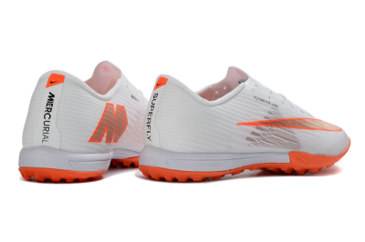 Nike Air Zoom Mercurial Superfly 11 Elite TF Artificial Turf Soccer Shoes - White/Bright Orange/Sleek Silver