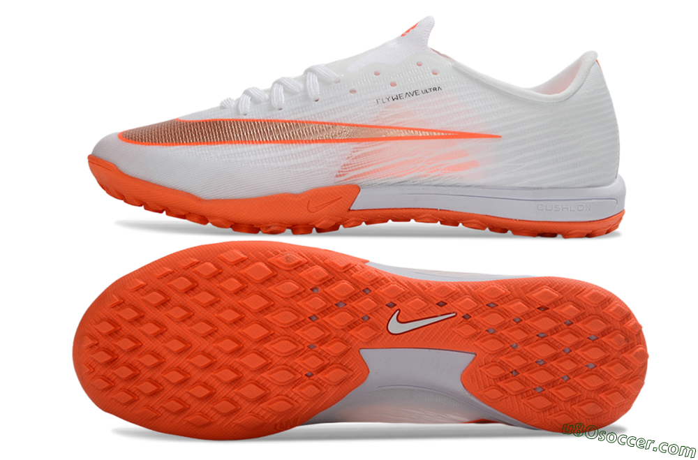 Nike Air Zoom Mercurial Superfly 11 Elite TF Artificial Turf Soccer Shoes - White/Bright Orange/Sleek Silver 0