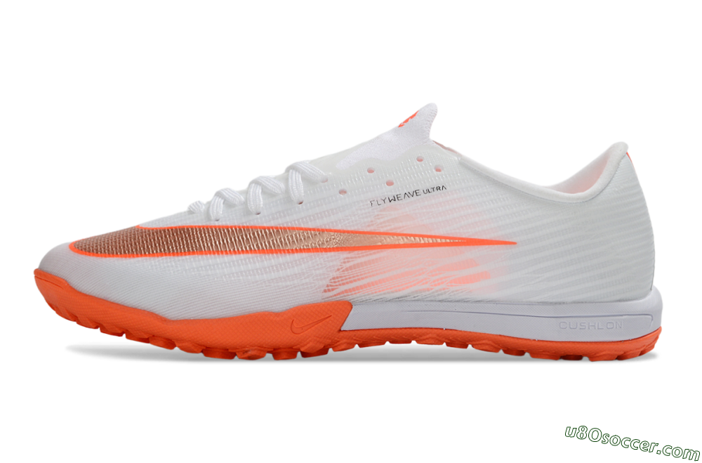 Nike Air Zoom Mercurial Superfly 11 Elite TF Artificial Turf Soccer Shoes - White/Bright Orange/Sleek Silver 2
