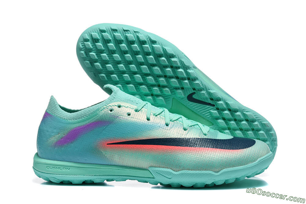 Nike Air Zoom Mercurial Vapor 17 Elite TF Artificial Turf Soccer Shoes - Aqua/Coral Burst/Aqua Mist 1