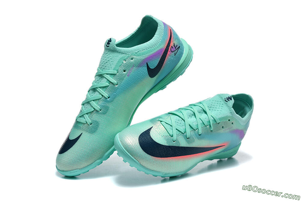 Nike Air Zoom Mercurial Vapor 17 Elite TF Artificial Turf Soccer Shoes - Aqua/Coral Burst/Aqua Mist 6