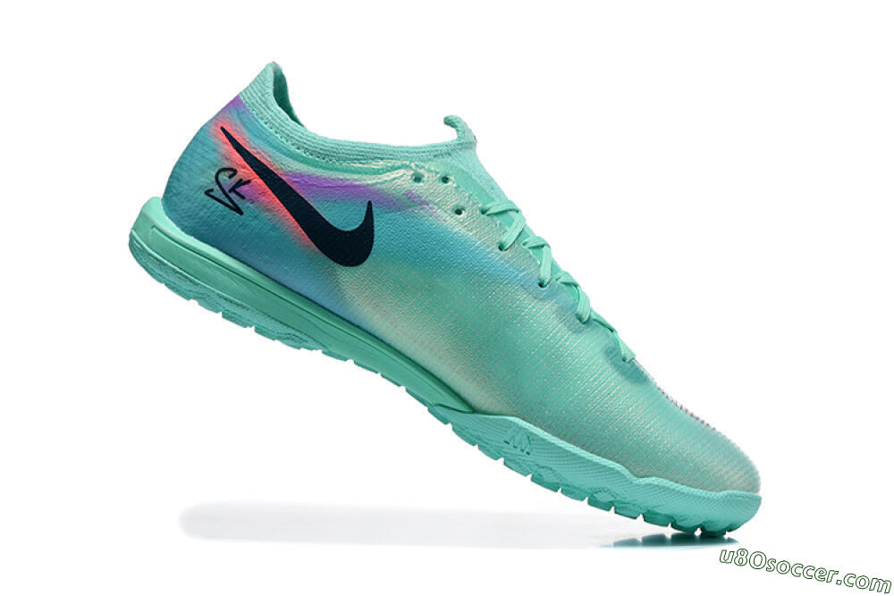 Nike Air Zoom Mercurial Vapor 17 Elite TF Artificial Turf Soccer Shoes - Aqua/Coral Burst/Aqua Mist 7