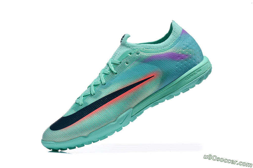 Nike Air Zoom Mercurial Vapor 17 Elite TF Artificial Turf Soccer Shoes - Aqua/Coral Burst/Aqua Mist 8