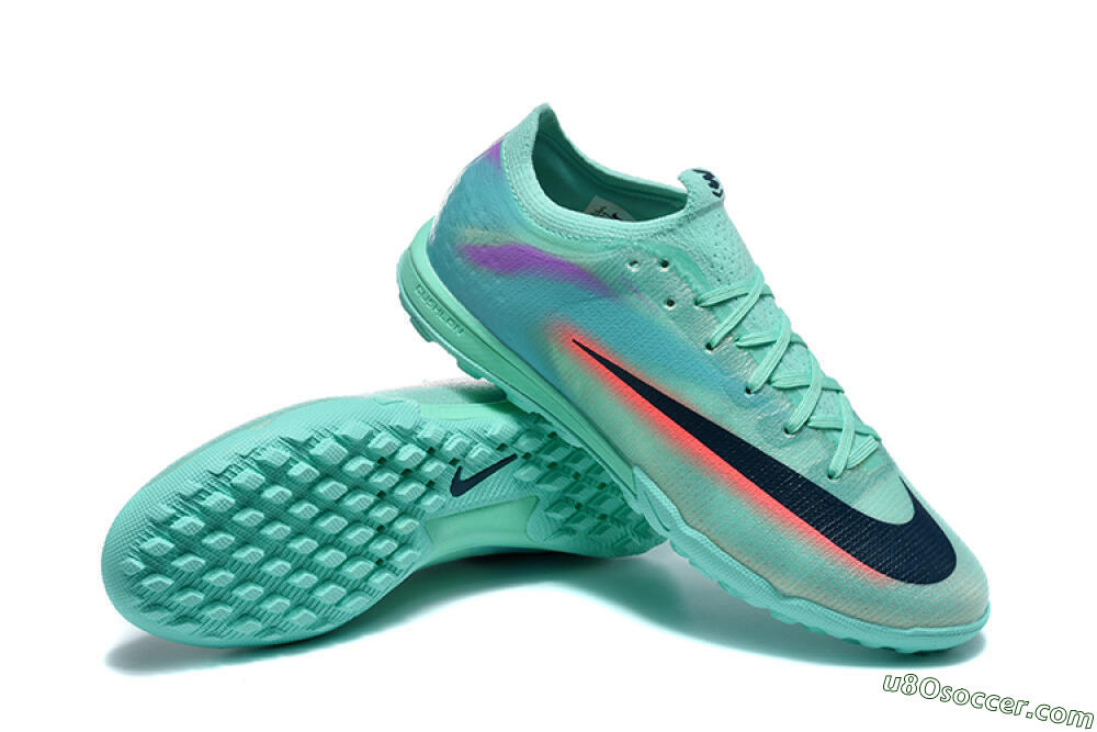 Nike Air Zoom Mercurial Vapor 17 Elite TF Artificial Turf Soccer Shoes - Aqua/Coral Burst/Aqua Mist 4
