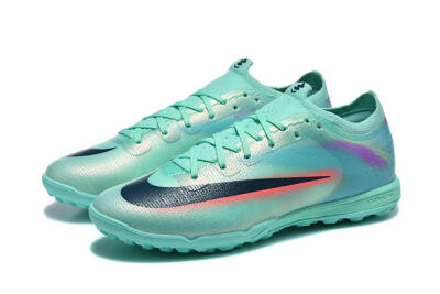 Nike Air Zoom Mercurial Vapor 17 Elite TF Artificial Turf Soccer Shoes - Aqua/Coral Burst/Aqua Mist