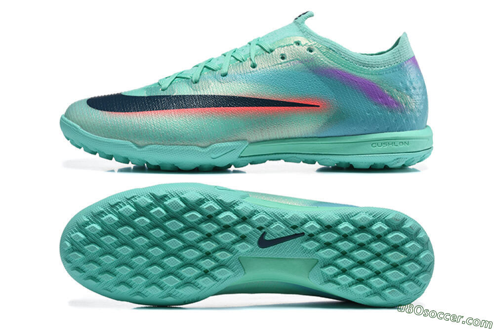 Nike Air Zoom Mercurial Vapor 17 Elite TF Artificial Turf Soccer Shoes - Aqua/Coral Burst/Aqua Mist 0