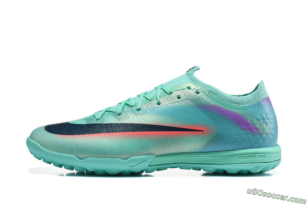 Nike Air Zoom Mercurial Vapor 17 Elite TF Artificial Turf Soccer Shoes - Aqua/Coral Burst/Aqua Mist 2