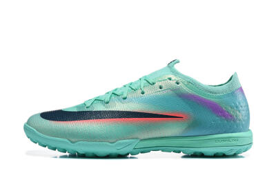 Nike Air Zoom Mercurial Vapor 17 Elite TF Artificial Turf Soccer Shoes - Aqua/Coral Burst/Aqua Mist