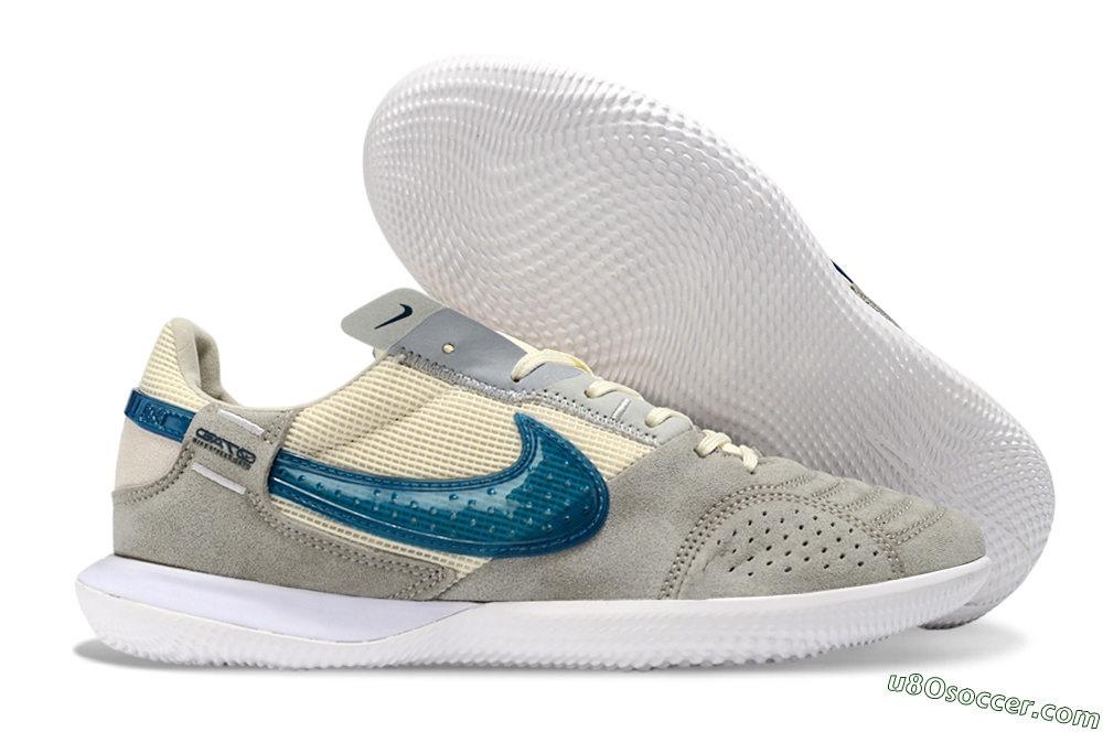 Nike Street Gato IC Indoor & Futsal Soccer Shoes - Gray/Teal Accent/Neutral Shade 1