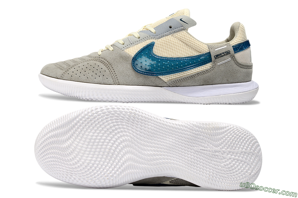 Nike Street Gato IC Indoor & Futsal Soccer Shoes - Gray/Teal Accent/Neutral Shade 0