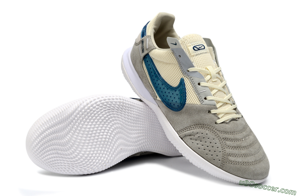 Nike Street Gato IC Indoor & Futsal Soccer Shoes - Gray/Teal Accent/Neutral Shade 3