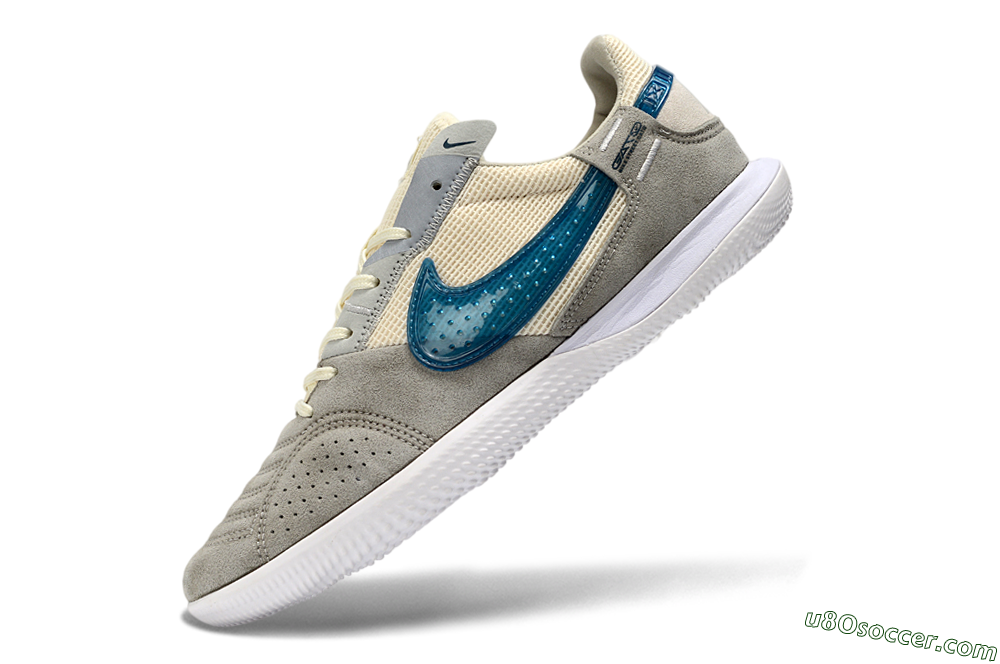 Nike Street Gato IC Indoor & Futsal Soccer Shoes - Gray/Teal Accent/Neutral Shade 5