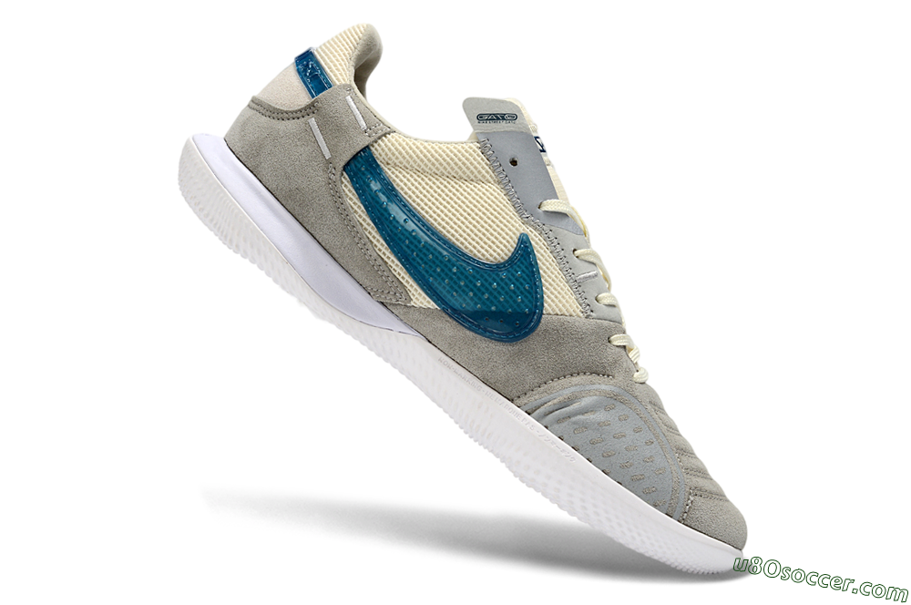 Nike Street Gato IC Indoor & Futsal Soccer Shoes - Gray/Teal Accent/Neutral Shade 4