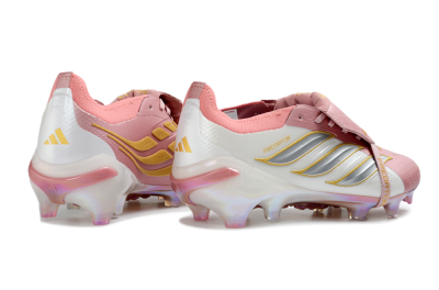 Adidas Predator 26 Elite Fold-Over Tongue FG Firm Ground Soccer Cleats - Pink/Coral Bliss/Soft Rose