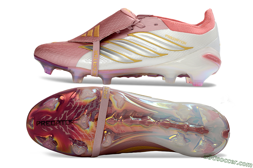 Adidas Predator 26 Elite Fold-Over Tongue FG Firm Ground Soccer Cleats - Pink/Coral Bliss/Soft Rose 0