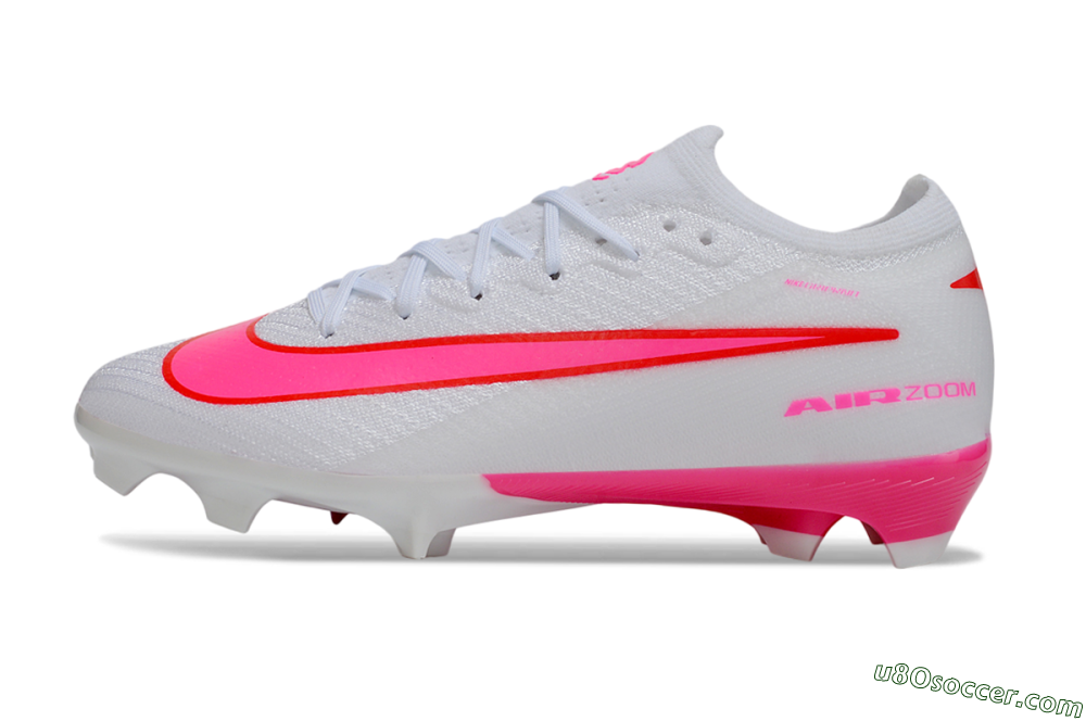 Nike Air Zoom Mercurial Vapor 16 Elite FG Firm Ground Soccer Cleats - White/Neon Pink/Hot Pink 2