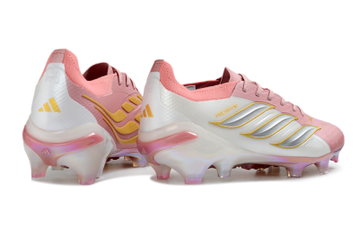 Adidas Predator 26 Elite FG Firm Ground Soccer Cleats - Pink/Pearl White/Sunny Gold