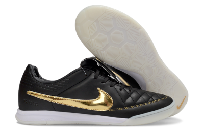 Nike Tiempo Legend SE TF Artificial Turf Soccer Shoes - Black/Gold Accent/White Sole