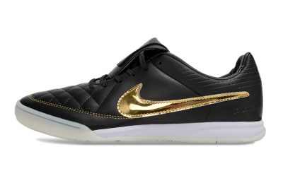 Nike Tiempo Legend SE TF Artificial Turf Soccer Shoes - Black/Gold Accent/White Sole