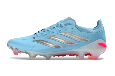 Adidas Predator 26 Elite FG Firm Ground Soccer Cleats - Blue/Crystal Blue/Neon Pink