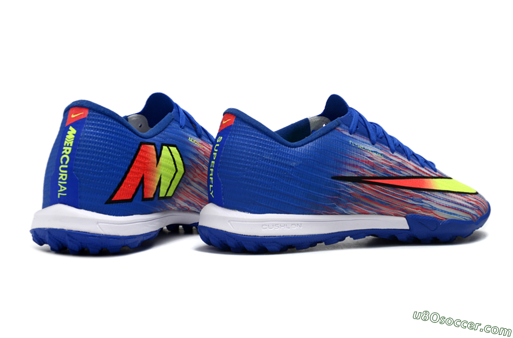 Nike Air Zoom Mercurial Superfly 11 Elite TF Artificial Turf Soccer Shoes - Blue/Electric Blue/Neon Yellow 6