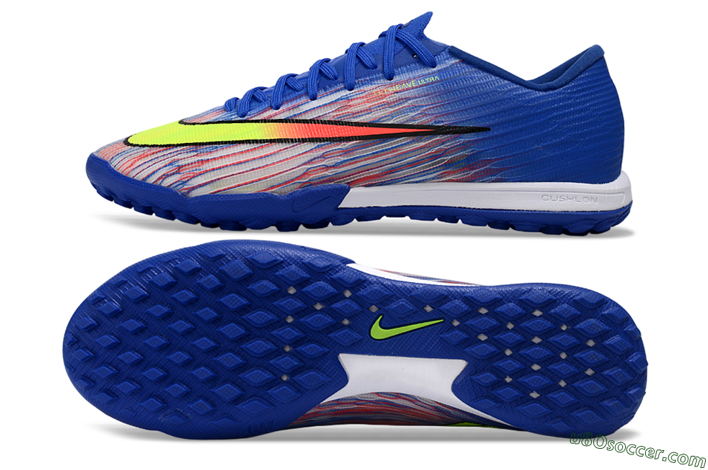 Nike Air Zoom Mercurial Superfly 11 Elite TF Artificial Turf Soccer Shoes - Blue/Electric Blue/Neon Yellow 0