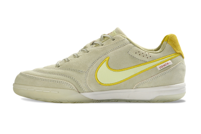Nike Tiempo Streetgato Prm IC Indoor & Futsal Soccer Shoes - Beige/Light Yellow/Suede Gray