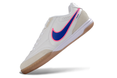 Nike Tiempo Streetgato Prm IC Indoor & Futsal Soccer Shoes - White/Electric Blue/Pink Blast