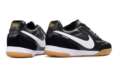 Nike Tiempo Streetgato Prm IC Indoor & Futsal Soccer Shoes - Black/White/Gum