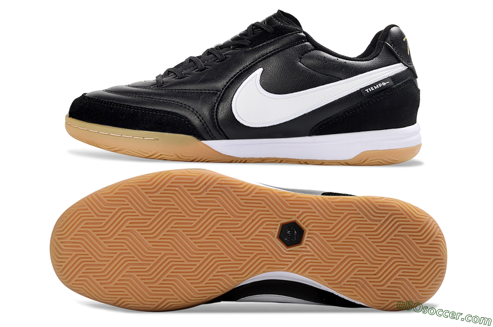 Nike Tiempo Streetgato Prm IC Indoor & Futsal Soccer Shoes - Black/White/Gum 0