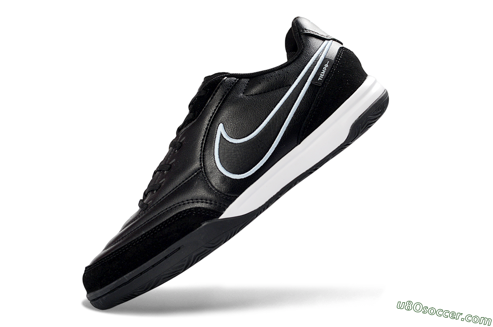 Nike Tiempo Streetgato Prm IC Indoor & Futsal Soccer Shoes - Black/Midnight Black/Skyline White 5