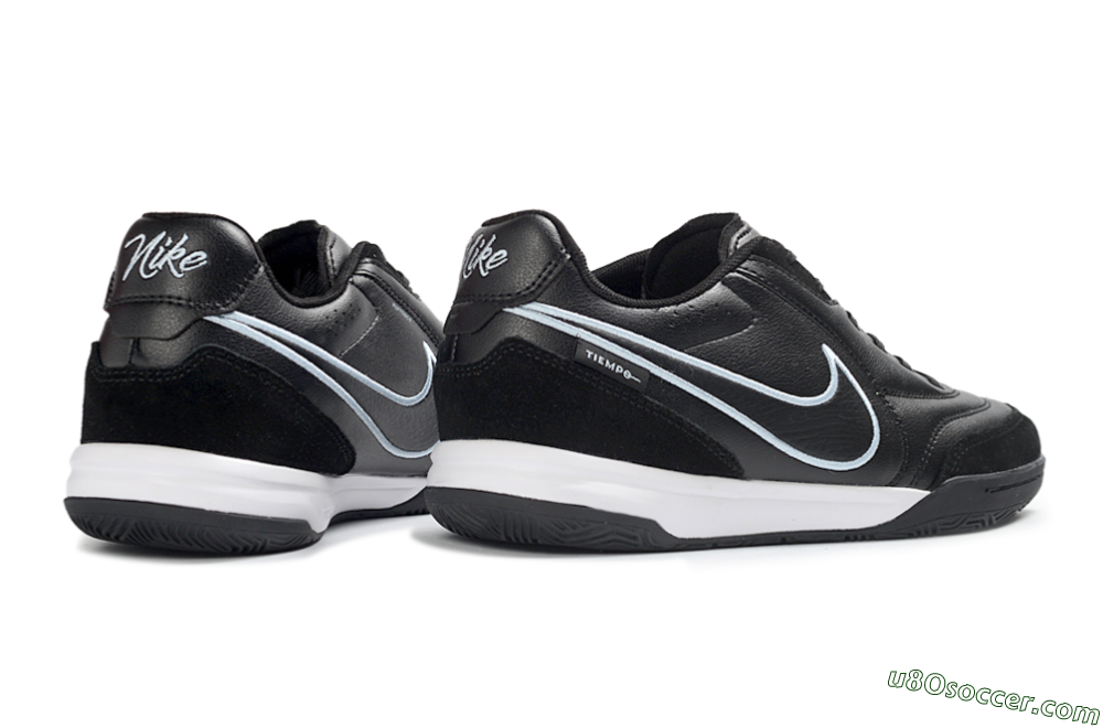 Nike Tiempo Streetgato Prm IC Indoor & Futsal Soccer Shoes - Black/Midnight Black/Skyline White 6