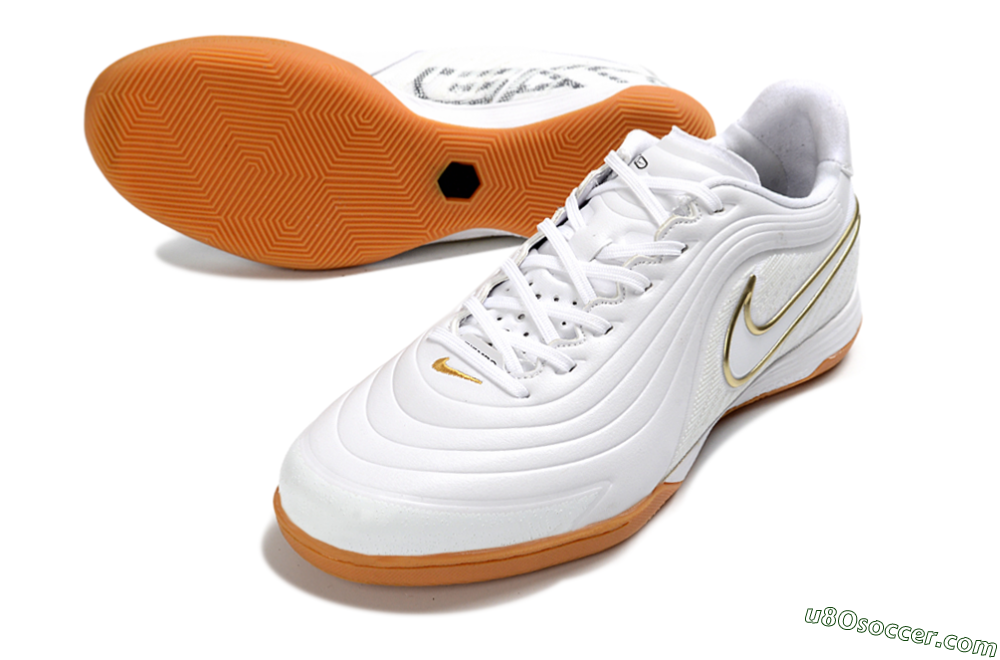 Nike Tiempo Legend 11 Pro IC Indoor & Futsal Soccer Shoes - White/Gold/Orange 3