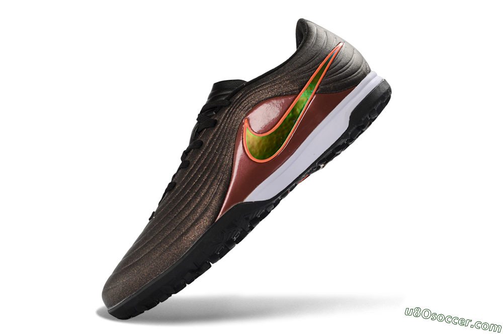 Nike Tiempo Legend 11 Pro TF Artificial Turf Soccer Shoes - Brown/Rusty Red/Neon Orange 5