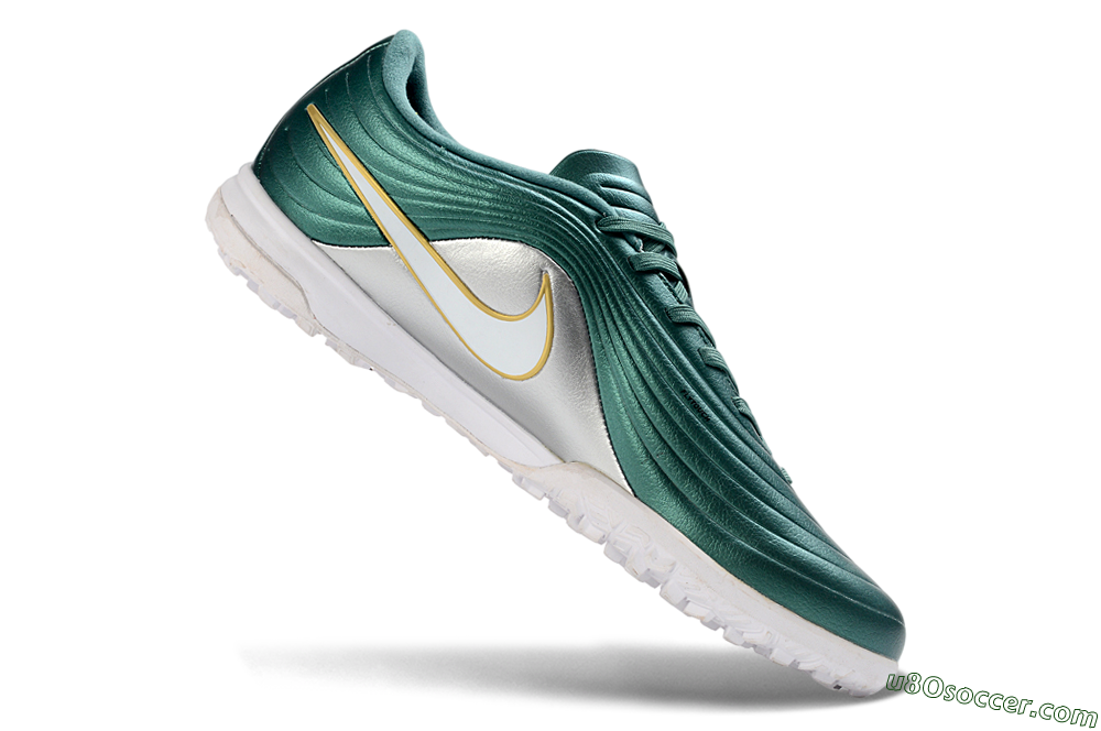 Nike Tiempo Legend 11 Pro TF Artificial Turf Soccer Shoes - Green/Emerald Green/Golden Yellow 4
