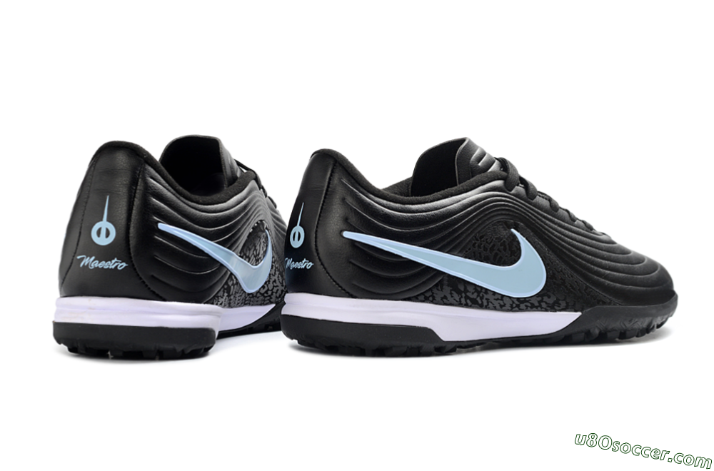 Nike Tiempo Legend 11 Pro TF Artificial Turf Soccer Shoes - Black/Sky Blue/Charcoal Gray 6