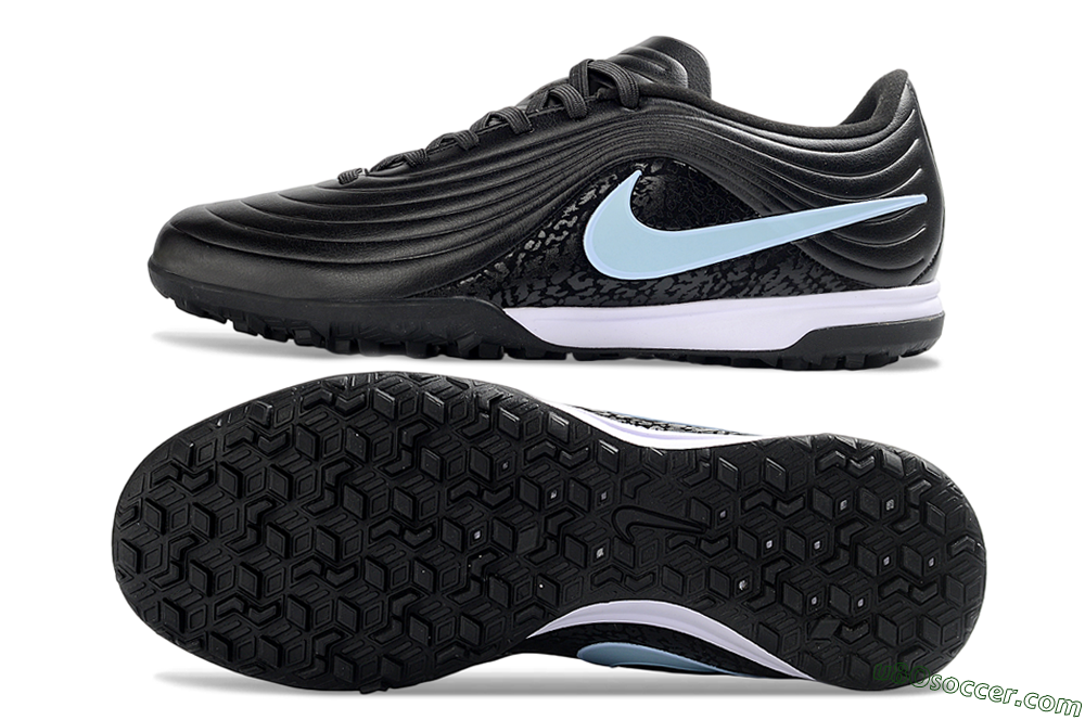 Nike Tiempo Legend 11 Pro TF Artificial Turf Soccer Shoes - Black/Sky Blue/Charcoal Gray 0