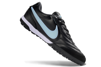 Nike Tiempo Legend 11 Elite TF Artificial Turf Soccer Shoes - Black/Sky Blue/White
