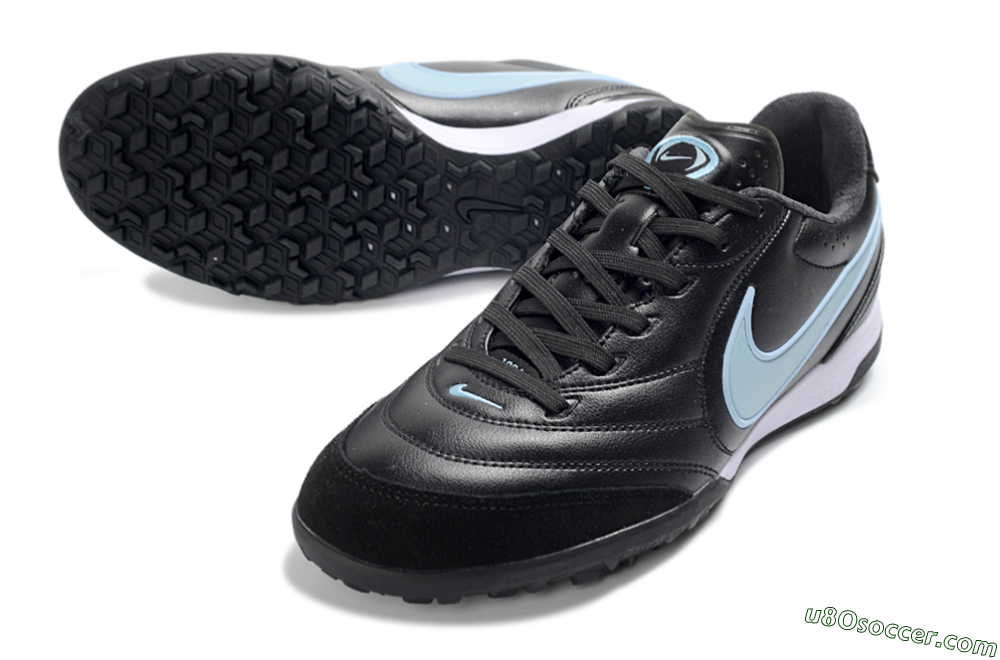 Nike Tiempo Legend 11 Elite TF Artificial Turf Soccer Shoes - Black/Sky Blue/White 3