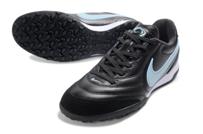 Nike Tiempo Legend 11 Elite TF Artificial Turf Soccer Shoes - Black/Sky Blue/White