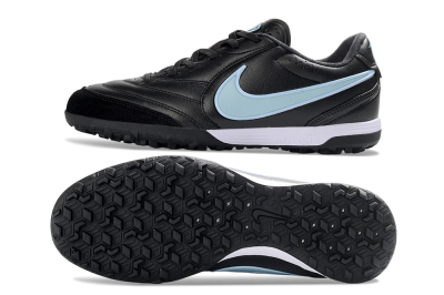 Nike Tiempo Legend 11 Elite TF Artificial Turf Soccer Shoes - Black/Sky Blue/White